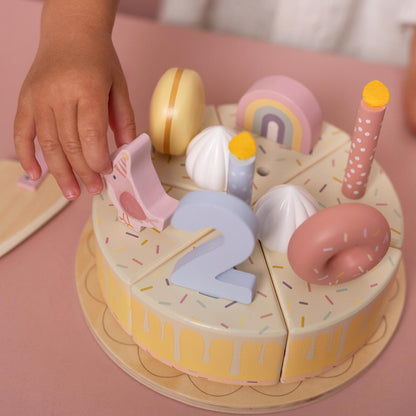 Little Dutch Wooden Birthday Cake - Pink