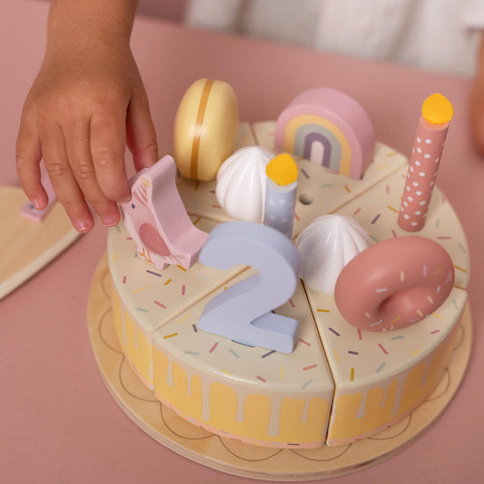 Little Dutch Wooden Birthday Cake - Pink