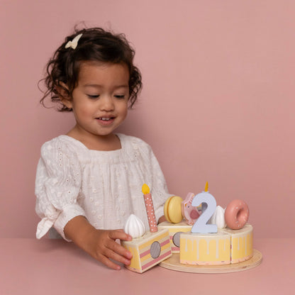 Little Dutch Wooden Birthday Cake - Pink