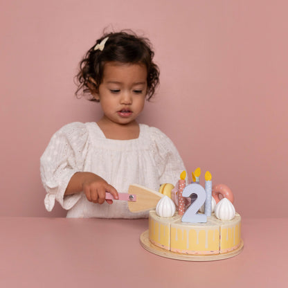 Little Dutch Wooden Birthday Cake - Pink