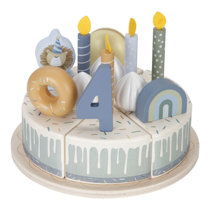 Little Dutch Wooden Birthday Cake - Blue