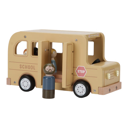 Little Dutch Wooden School Bus Playset With Bus Driver