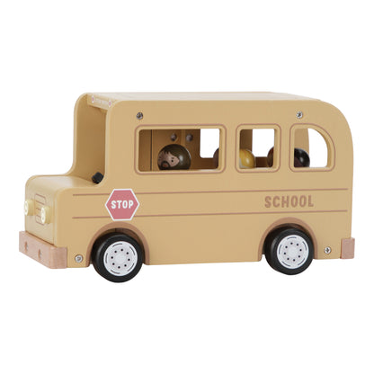 Little Dutch Wooden School Bus Playset