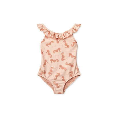 Liewood Kallie Printed Swimsuit - Seahorse / Apple blossom