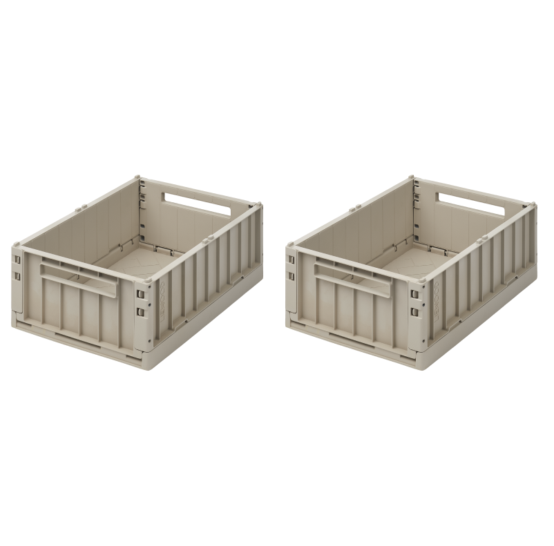 Liewood Weston Medium Storage Crate - Sandy (2 Pack)