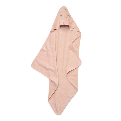 Little Dutch Embroidered Hooded Towel - Blossom