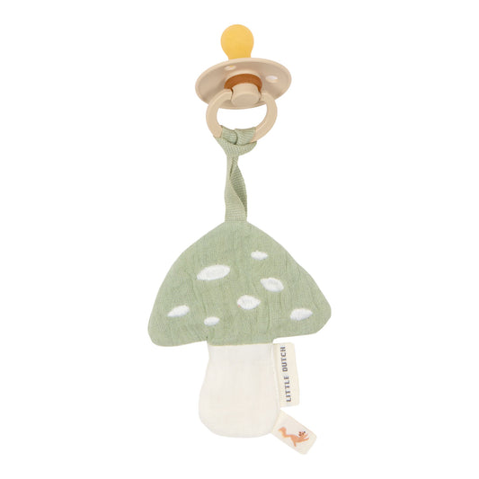 Little Dutch Muslin Pacifier Cloth - Mushroom