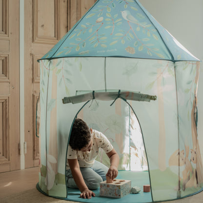 Little Dutch Play Tent - Forest Friends in Blue/Green