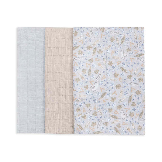 Avery Row Organic Baby Muslin Squares 3 Pack - Nature Trail