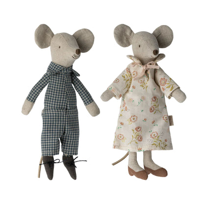 Maileg Grandma And Grandpa Mice In Matchbox