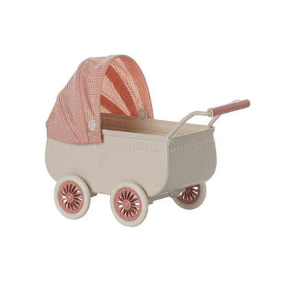 Maileg Baby Mouse Pram - Coral