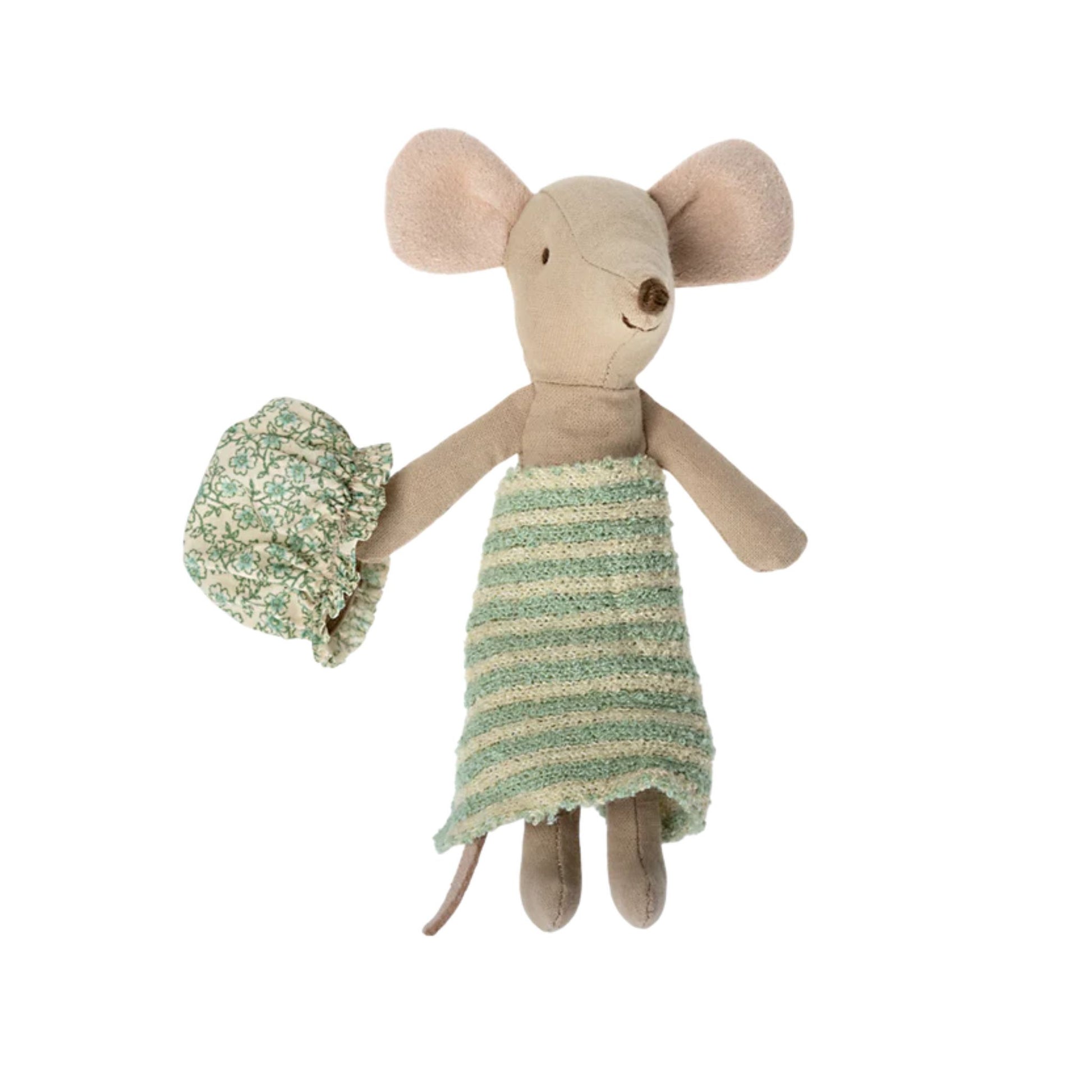 Maileg Wellness Mouse Big Sister - Blue Towel