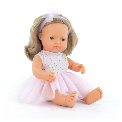 Miniland Dark Blonde Caucasian Girl Doll