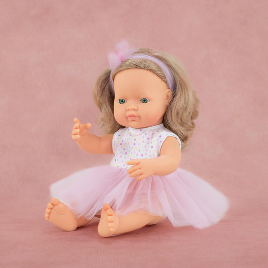 Miniland Dark Blonde Caucasian Girl Doll