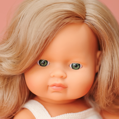 Miniland Dark Blonde Caucasian Girl Doll