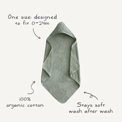 Mushie Hooded Towel - Moss