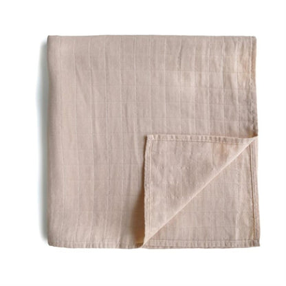 Mushie Muslin Swaddle - Blush