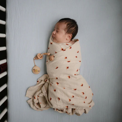 Mushie Muslin Swaddle - Butterflies