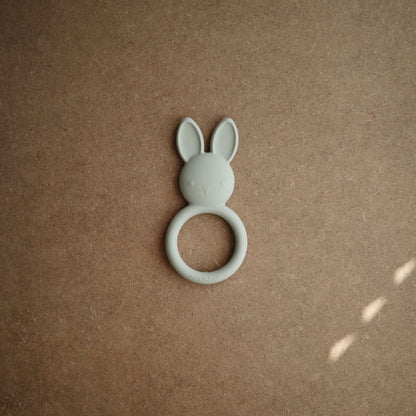 Mushie Teether - Bunny - Sage