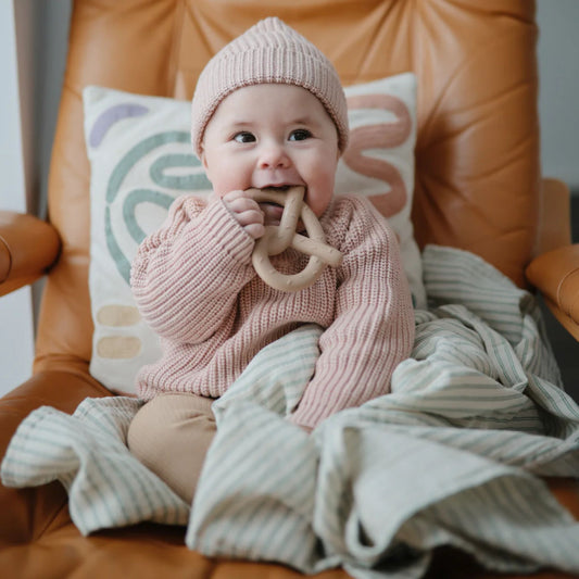 Mushie Teether - Pretzel