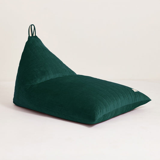 Nobodinoz Essaouira Velvet Bean Bag - Jungle Green