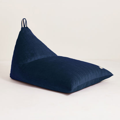 Nobodinoz Essaouira Velvet Bean Bag - Night Blue