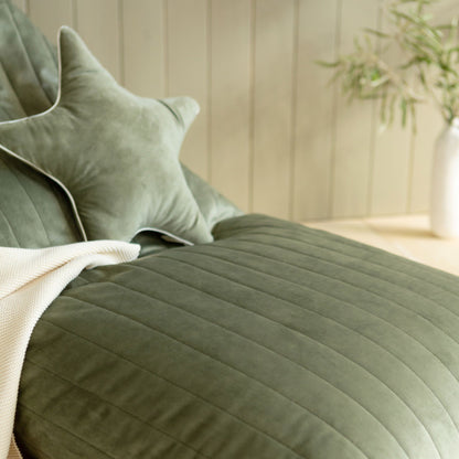 Nobodinoz Essaouira Velvet Bean Bag - Olive Green