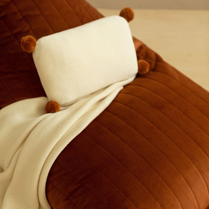 Nobodinoz Essaouira Velvet Bean Bag - Wild Brown