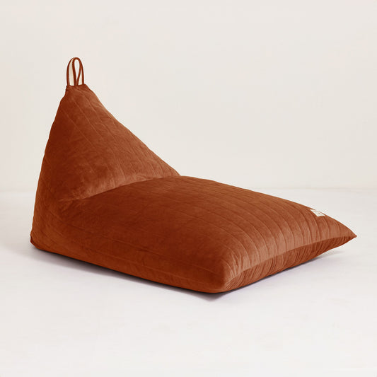 Nobodinoz Essaouira Velvet Bean Bag - Wild Brown