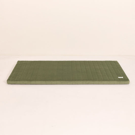 Nobodinoz Zanzibar Velvet Play Mattress - Olive Green