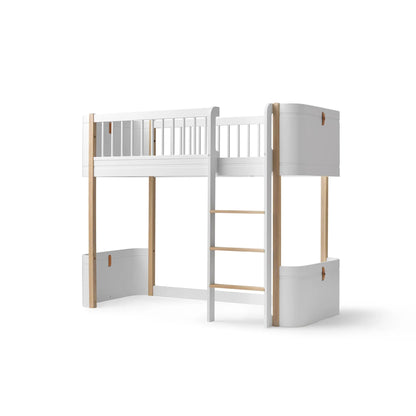 Oliver Furniture Wood Mini+ Low Loft Bed - White/Oak