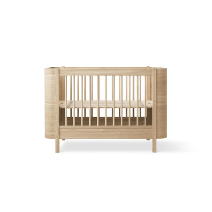 Oliver Furniture Wood Mini+ Cot Bed Incl. Junior Kit - Oak (0-9years)