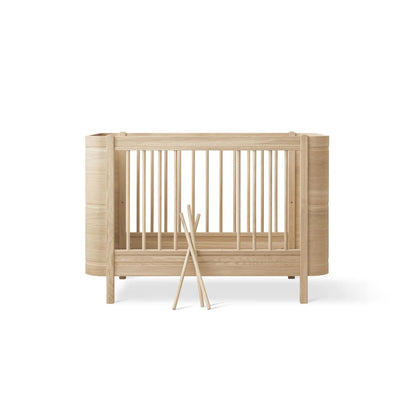 Oliver Furniture Wood Mini+ Cot Bed Incl. Junior Kit - Oak (0-9years)