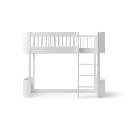 Oliver Furniture Wood Mini+ Low Loft Bed - White