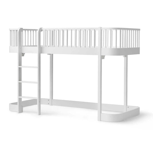 Oliver Furniture Wood Original Low Loft Bed - White