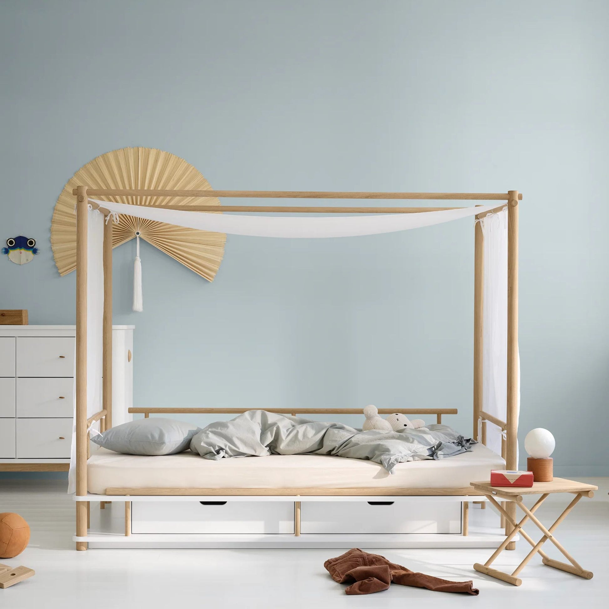 Oliver Furniture Camp Canopy Bed - White & Oak