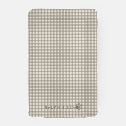 Ralphie Bear Table Changing Mat - Gingham Sage