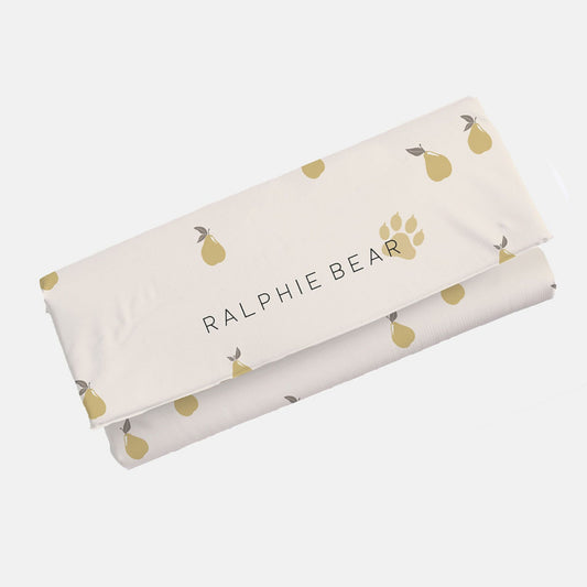 Ralphie Bear Travel Changing Mat - Pears