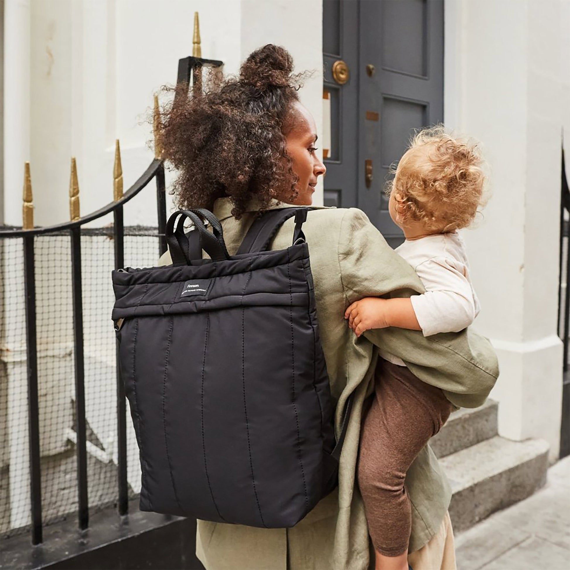 Finnson Rae Eco Changing Backpack in black