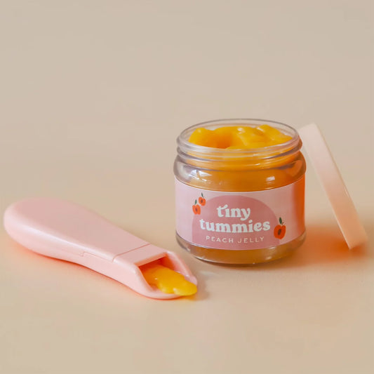 Tiny Harlow - Tiny Tummies Peach Jelly Food Jar & Spoon Set