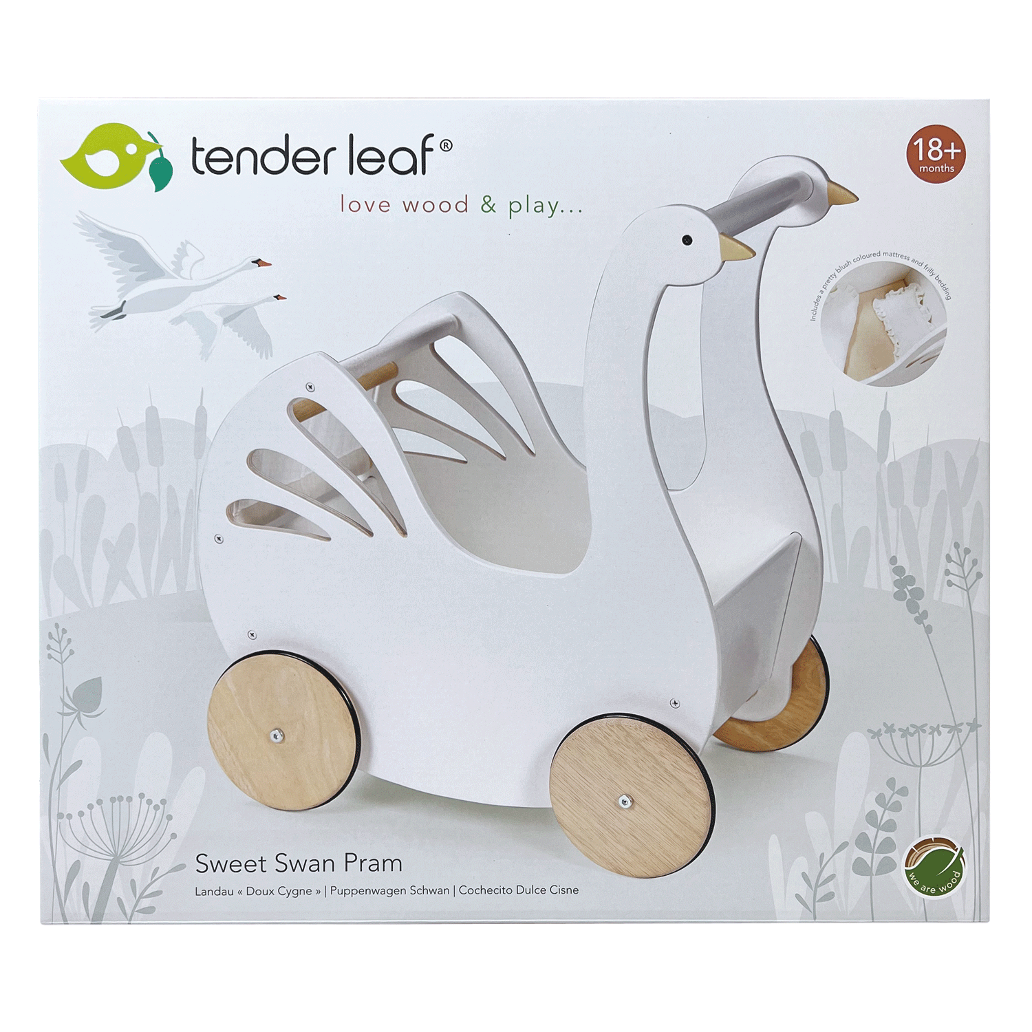 wooden doll pram