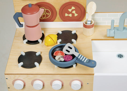 wooden play kitchen