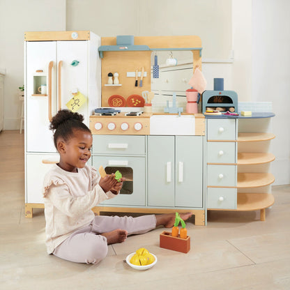 wooden play kitchen