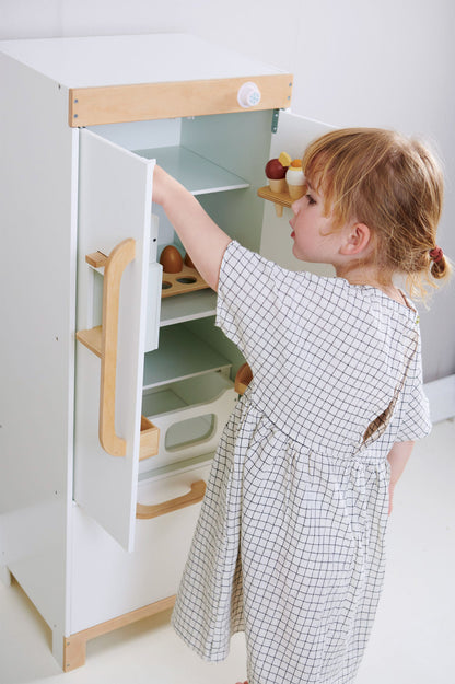 wooden play fridge