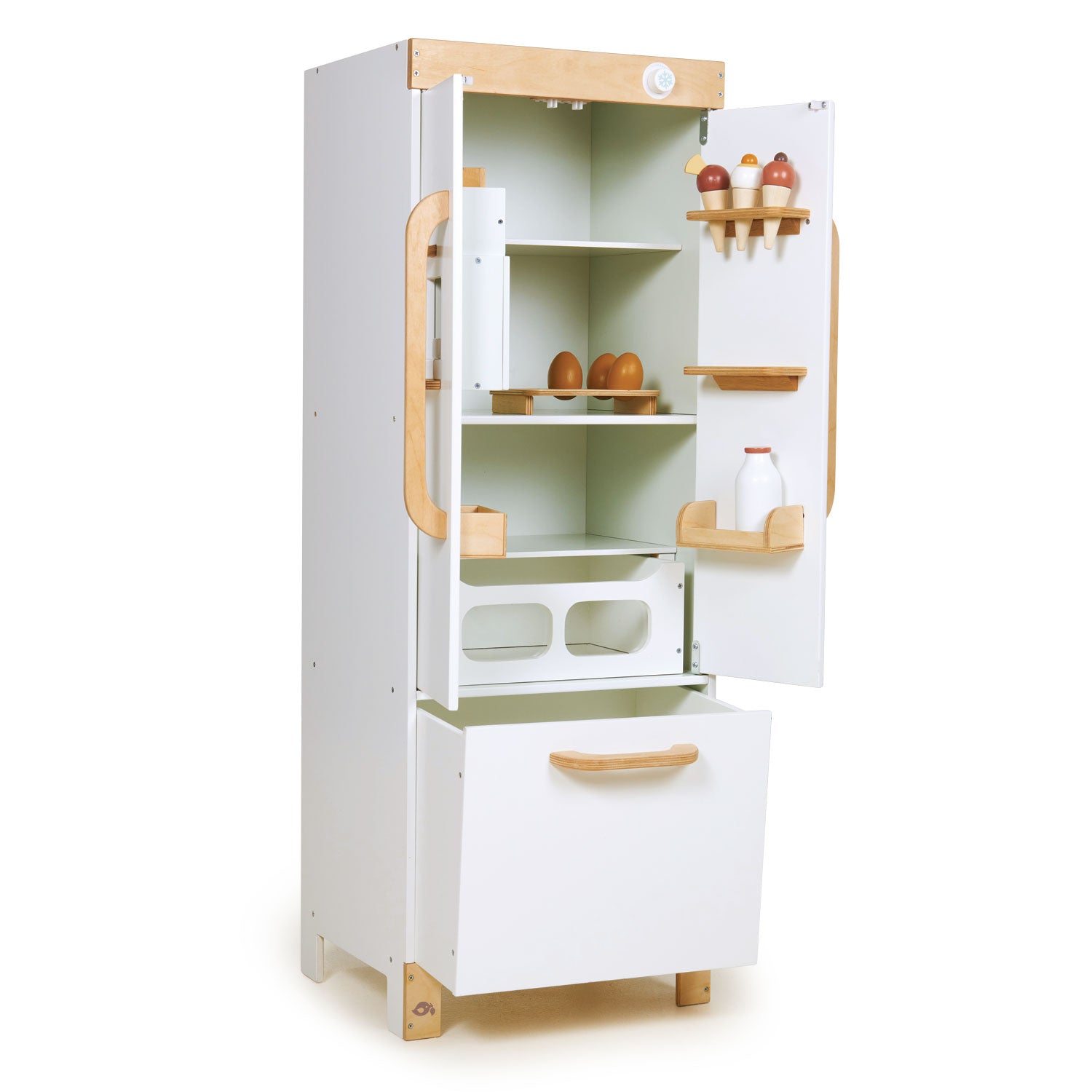 wooden play fridge