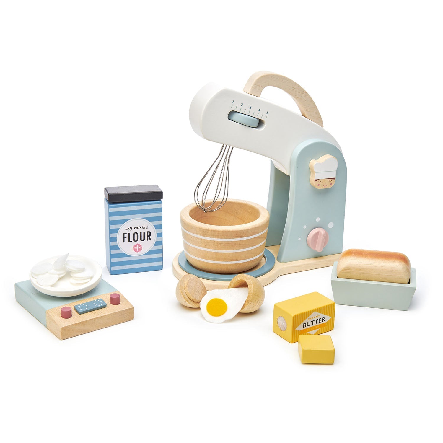 wooden play baking set