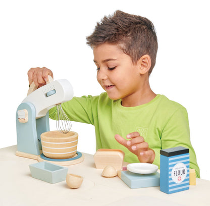 wooden play baking set