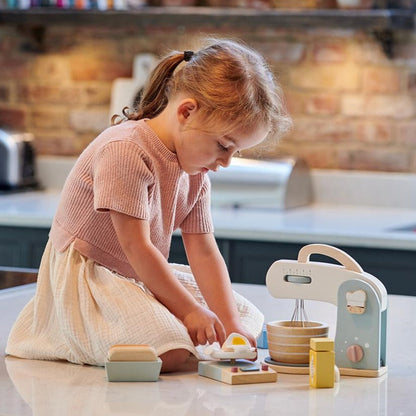 wooden play baking set