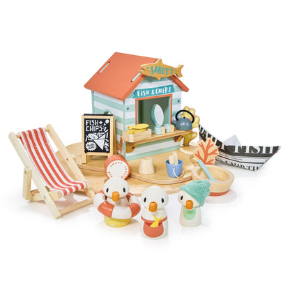 Tender Leaf Toys Sandy's Beach Hut - Duck and rubber ring