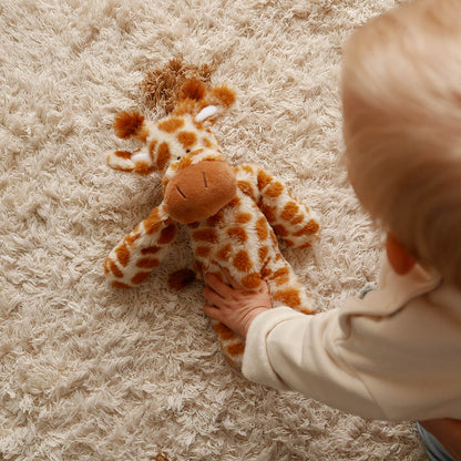 Baby Playing With The Tigercub Cuddly Toys -  Giraffe Soft Toy